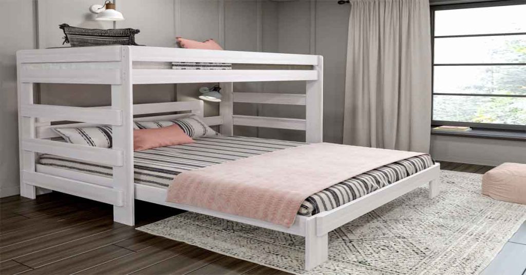 twin over queen bunk bed