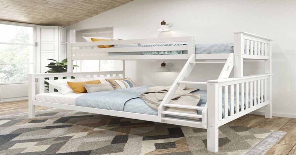 twin over queen bunk beds