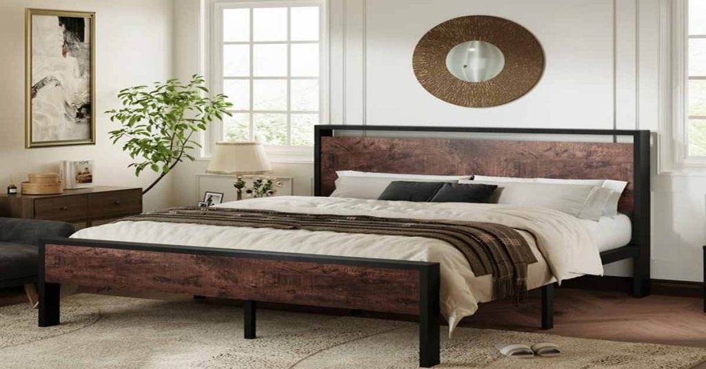 wood queen bed frame