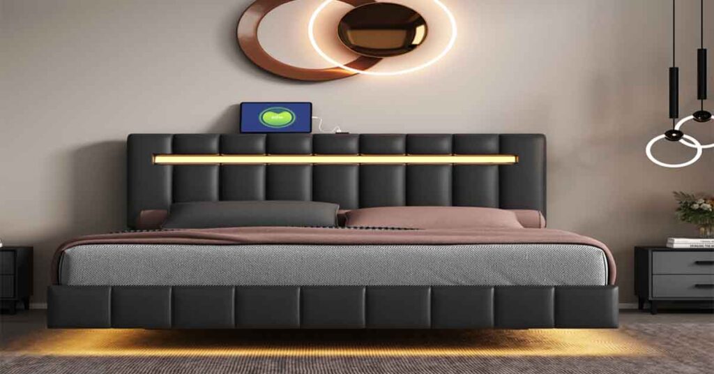 DHHU LED Bed Frame Queen Size