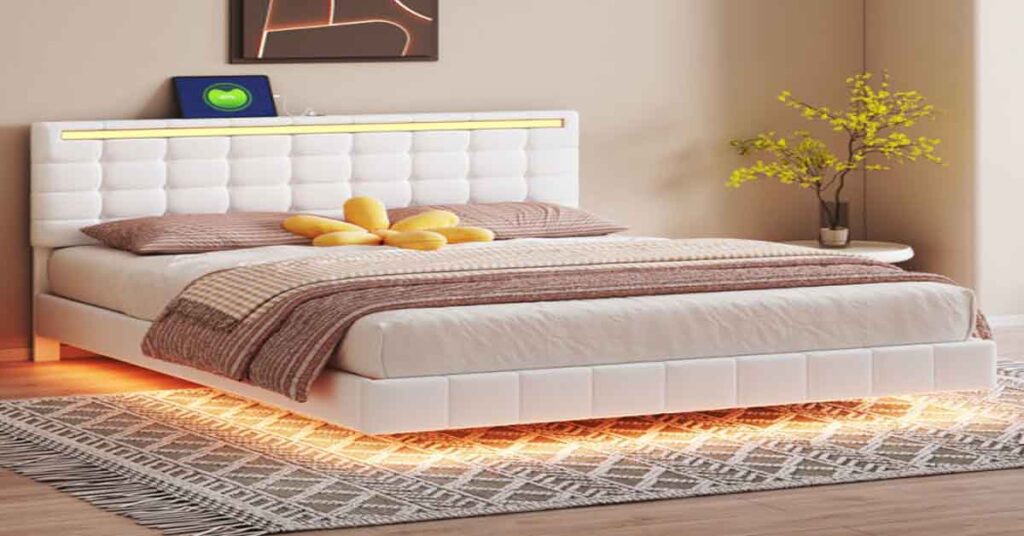 bed frame with led lights