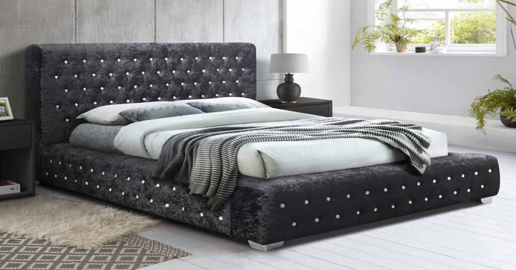 black bed frame with diamonds reviews