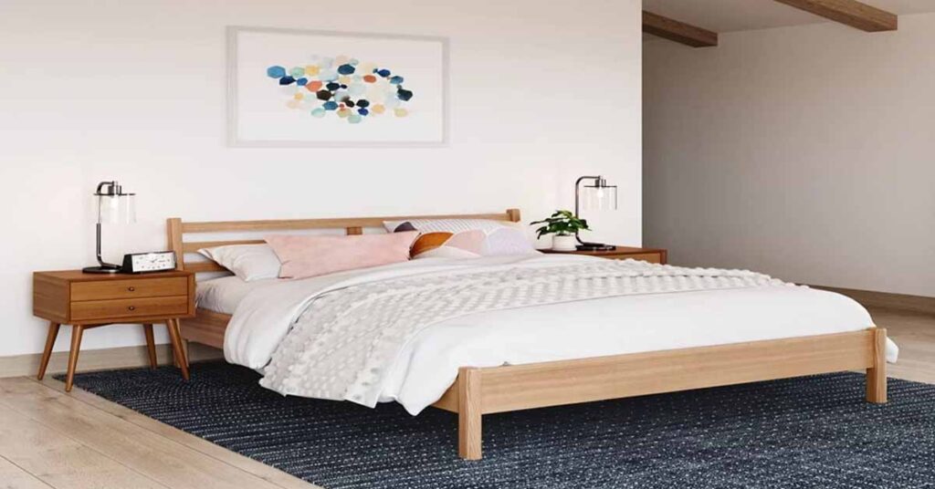 simple bed frame west elm