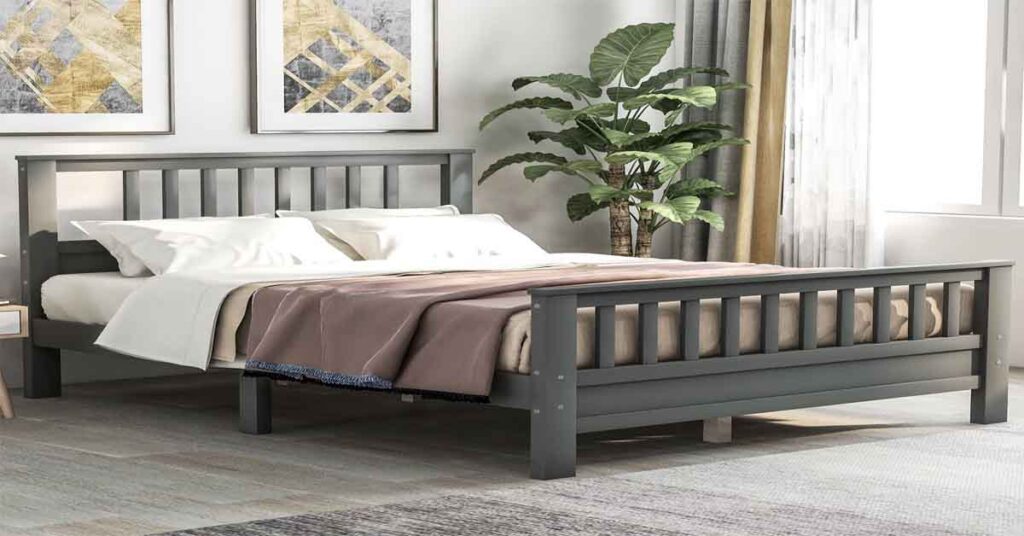 wood bed frame full